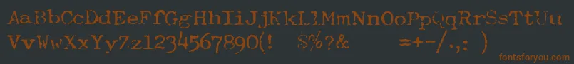 Más sobre la fuente TypewriterRoyal200normal fuente TypewriterRoyal200normal – Fuentes Marrones Sobre Fondo Negro