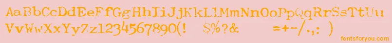 TypewriterRoyal200normal Font – Orange Fonts on Pink Background