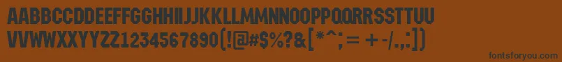 AMachinanova Font – Black Fonts on Brown Background