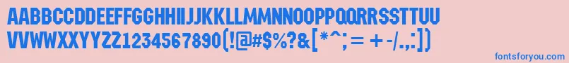 AMachinanova Font – Blue Fonts on Pink Background