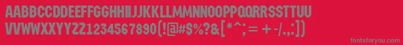 AMachinanova Font – Gray Fonts on Red Background
