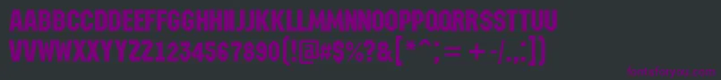 Шрифт AMachinanova – фиолетовые шрифты на чёрном фоне