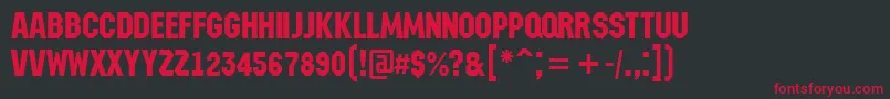 AMachinanova Font – Red Fonts on Black Background