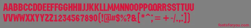 AMachinanova Font – Red Fonts on Gray Background