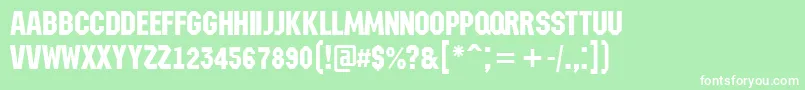 AMachinanova Font – White Fonts on Green Background