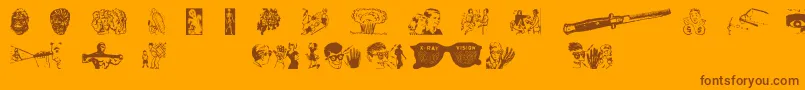 HeyKids Font – Brown Fonts on Orange Background