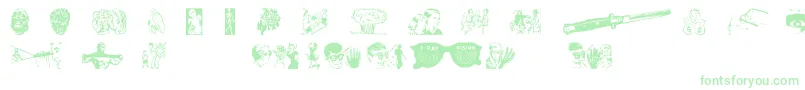 HeyKids-fontti – vihreät fontit valkoisella taustalla