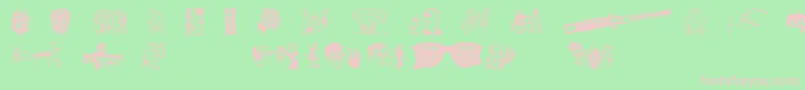 HeyKids-fontti – vaaleanpunaiset fontit vihreällä taustalla