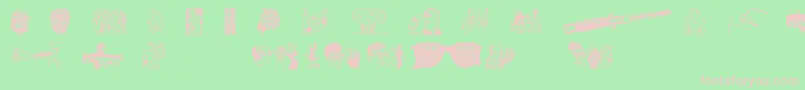 HeyKids Font – Pink Fonts on Green Background