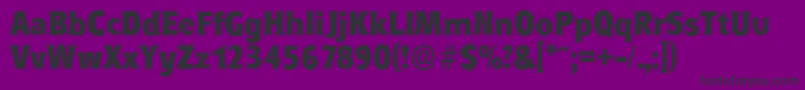 RoundestserialXboldRegular Font – Black Fonts on Purple Background