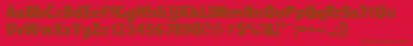 RoundestserialXboldRegular Font – Brown Fonts on Red Background