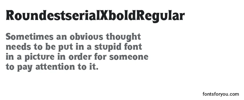 Review of the RoundestserialXboldRegular Font