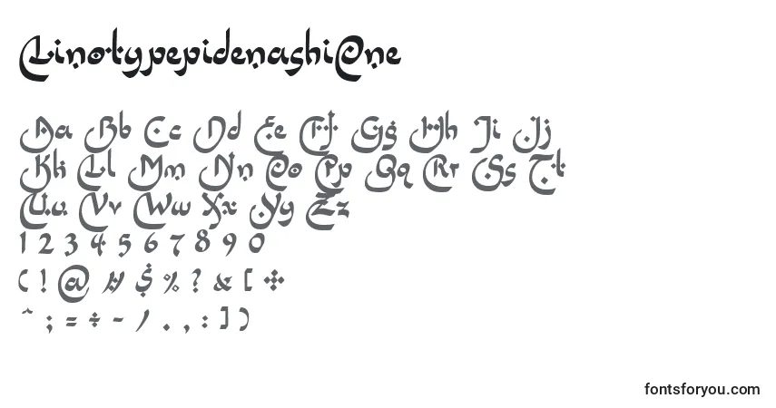 Шрифт LinotypepidenashiOne – алфавит, цифры, специальные символы