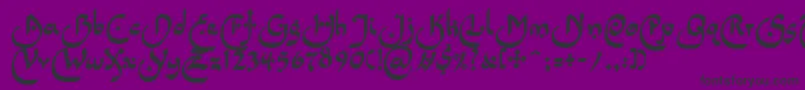 LinotypepidenashiOne Font – Black Fonts on Purple Background