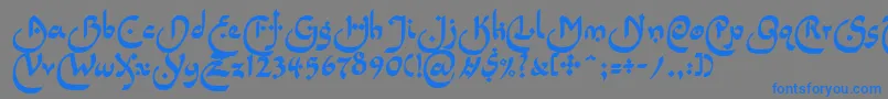 LinotypepidenashiOne Font – Blue Fonts on Gray Background