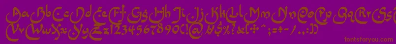 LinotypepidenashiOne Font – Brown Fonts on Purple Background