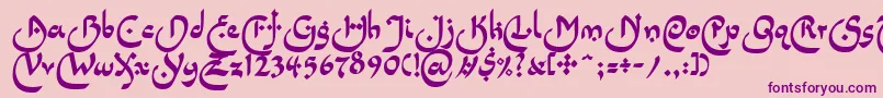 LinotypepidenashiOne Font – Purple Fonts on Pink Background
