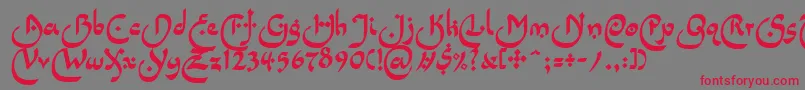 LinotypepidenashiOne Font – Red Fonts on Gray Background