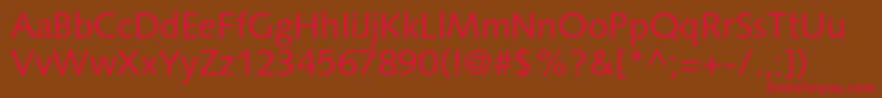 SyntaxltstdRoman Font – Red Fonts on Brown Background