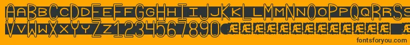 GrudgeBrk Font – Black Fonts on Orange Background