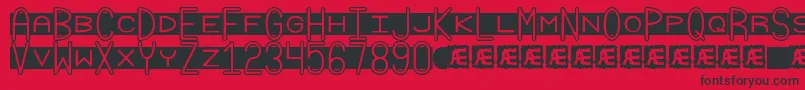 GrudgeBrk Font – Black Fonts on Red Background