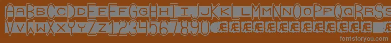 GrudgeBrk Font – Gray Fonts on Brown Background