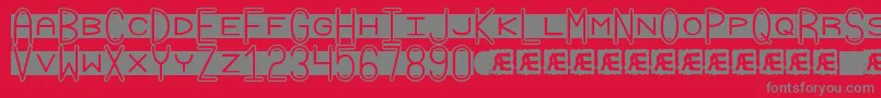 GrudgeBrk Font – Gray Fonts on Red Background