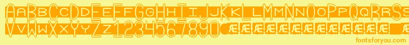 GrudgeBrk Font – Orange Fonts on Yellow Background
