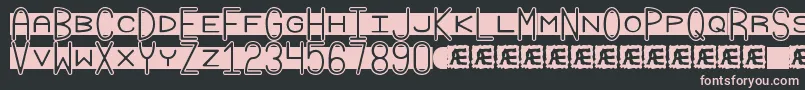 Fonte GrudgeBrk – fontes rosa em um fundo preto