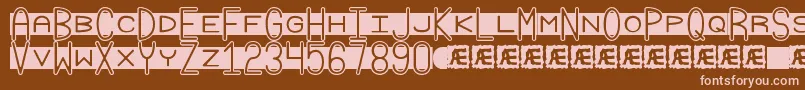 GrudgeBrk Font – Pink Fonts on Brown Background