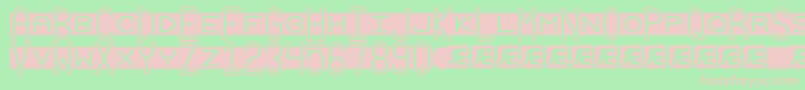 GrudgeBrk Font – Pink Fonts on Green Background