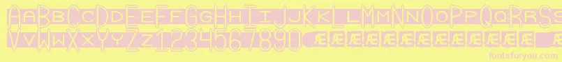 GrudgeBrk Font – Pink Fonts on Yellow Background