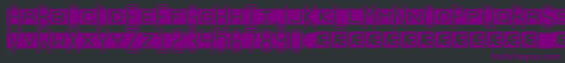 GrudgeBrk-Schriftart – Violette Schriften auf schwarzem Hintergrund