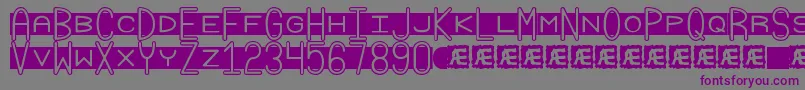 GrudgeBrk Font – Purple Fonts on Gray Background