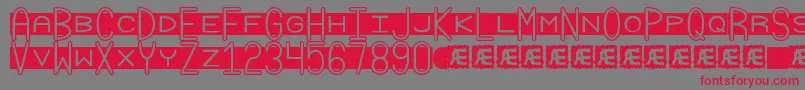 GrudgeBrk Font – Red Fonts on Gray Background