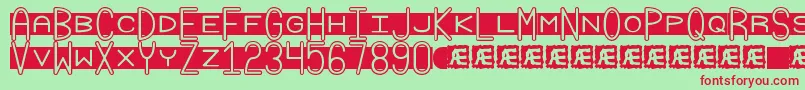 GrudgeBrk Font – Red Fonts on Green Background