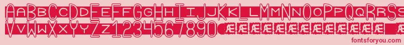 GrudgeBrk Font – Red Fonts on Pink Background