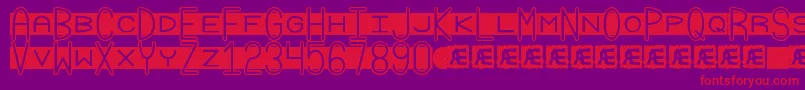 GrudgeBrk Font – Red Fonts on Purple Background