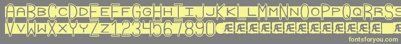 GrudgeBrk Font – Yellow Fonts on Gray Background