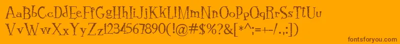 Police RocknrollTypoStone – polices brunes sur fond orange
