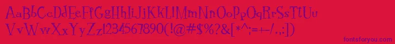 RocknrollTypoStone Font – Purple Fonts on Red Background