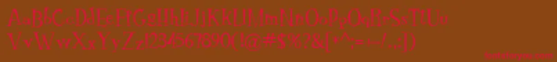 RocknrollTypoStone Font – Red Fonts on Brown Background