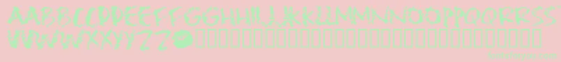 Lipst Font – Green Fonts on Pink Background