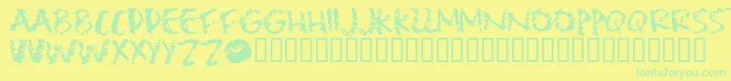 Lipst Font – Green Fonts on Yellow Background