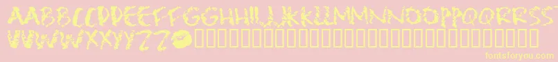 Lipst Font – Yellow Fonts on Pink Background