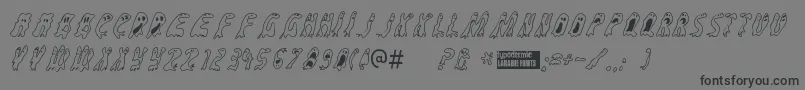 Groovygh Font – Black Fonts on Gray Background