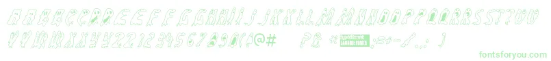 Шрифт Groovygh – зелёные шрифты