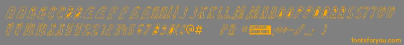 Groovygh-Schriftart – Orangefarbene Schriften auf grauem Hintergrund
