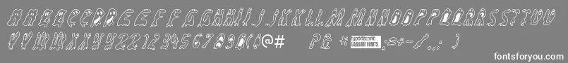 Groovygh Font – White Fonts on Gray Background