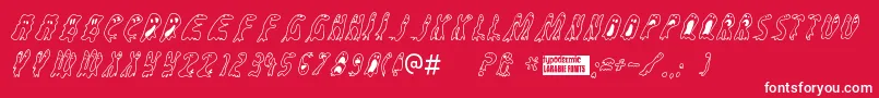 Groovygh Font – White Fonts on Red Background